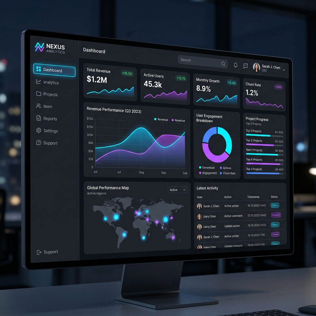 Interface do SaaS Corporativo